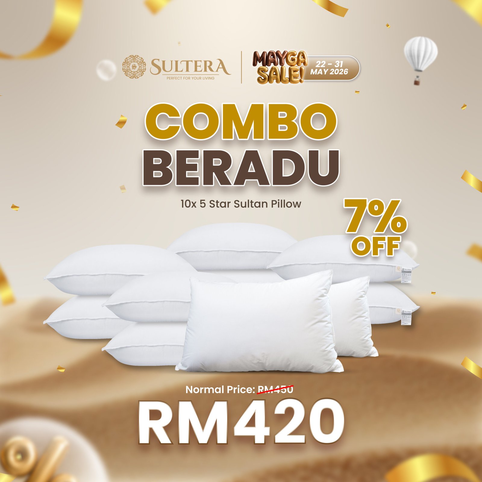 Combo Beradu : 10 Pieces 5 Star Pillow