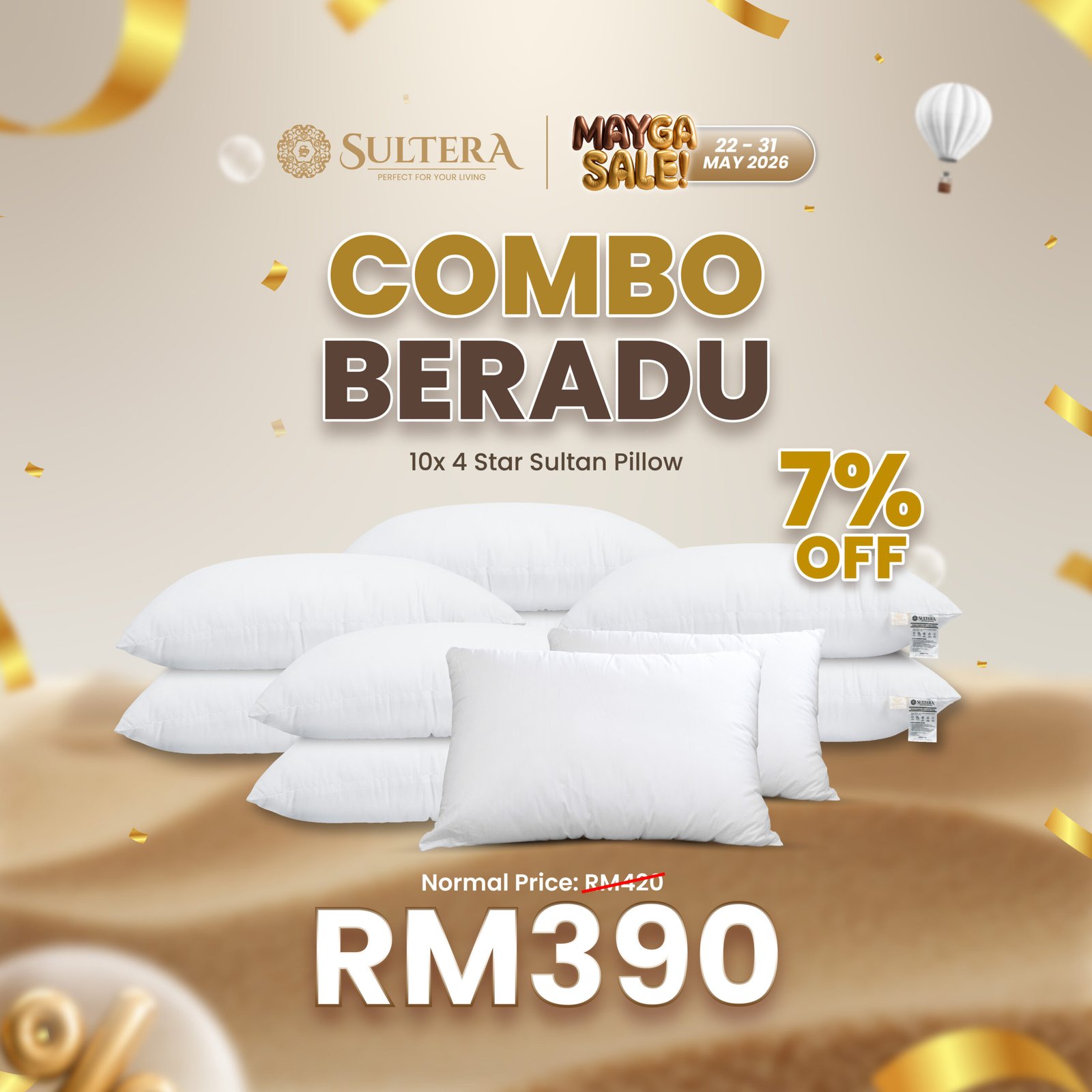 Combo Beradu : 10 Pieces 4 Star Pillow