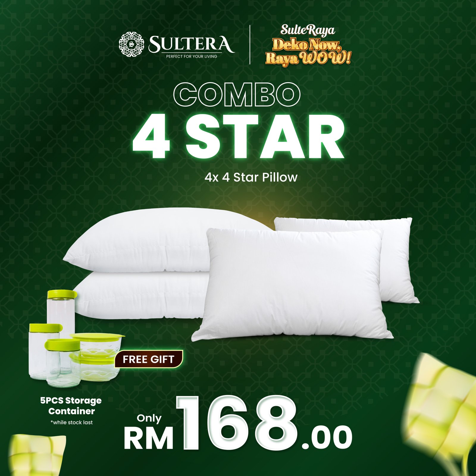 Combo 4 Pieces Pillow + Freegift