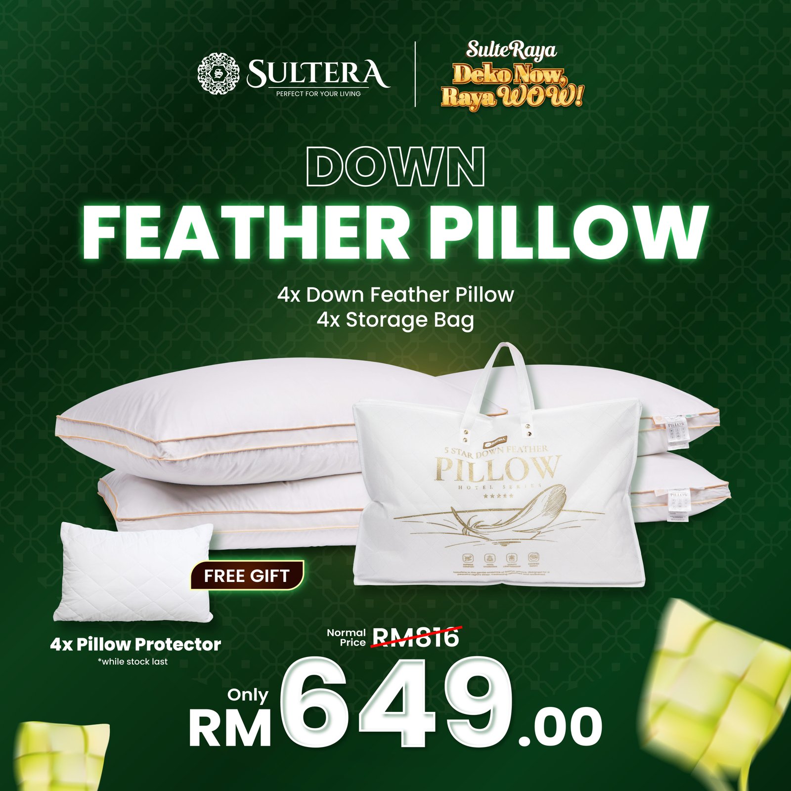 5 Star Feather Down Pillow - Image 4