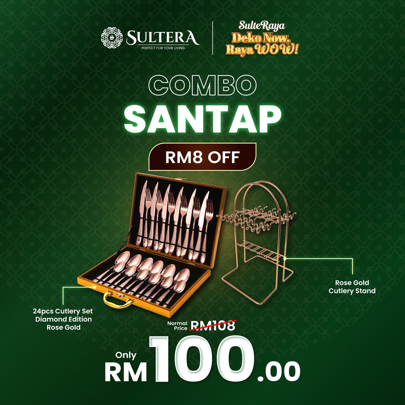 Combo Santap (Set Sudu Garfu 24pcs + Stand) - Image 4