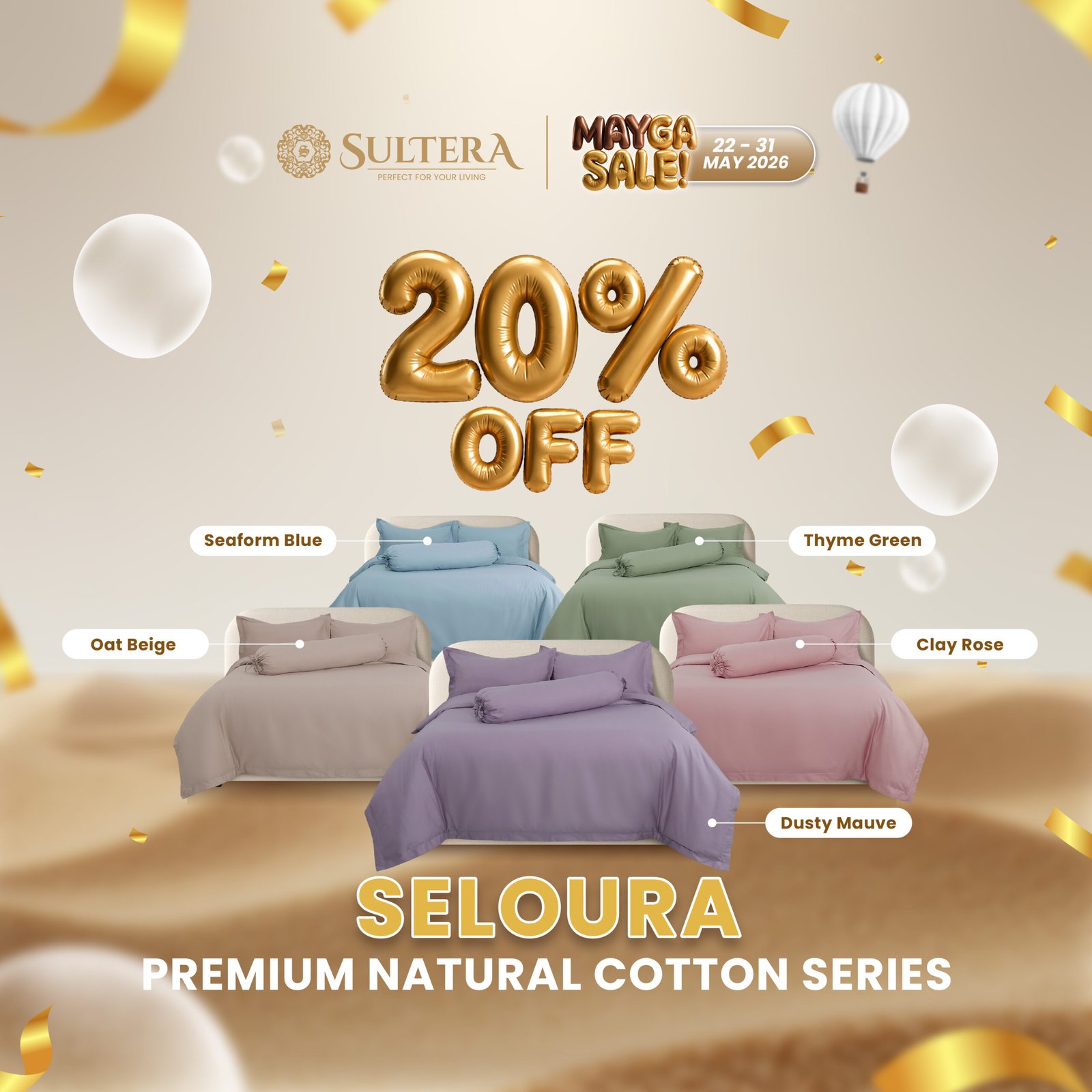 SELOURA: Premium Natural Cotton Series