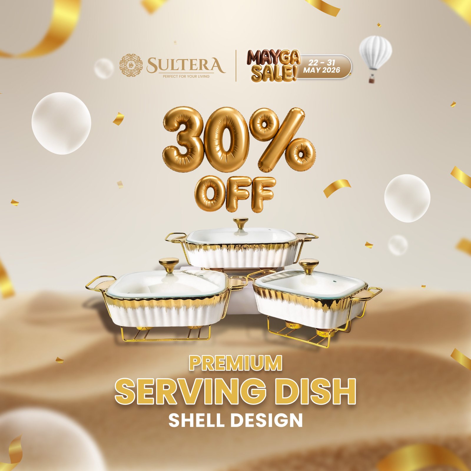 Premium Serving Dish Set 3 in 1