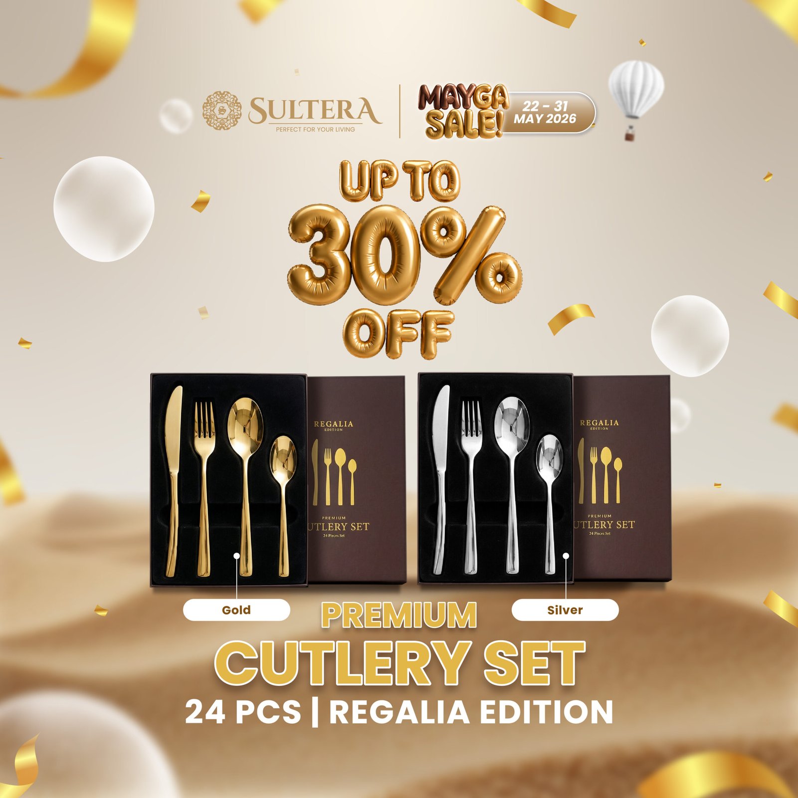 Premium 24pcs Regalia Cutlery Set