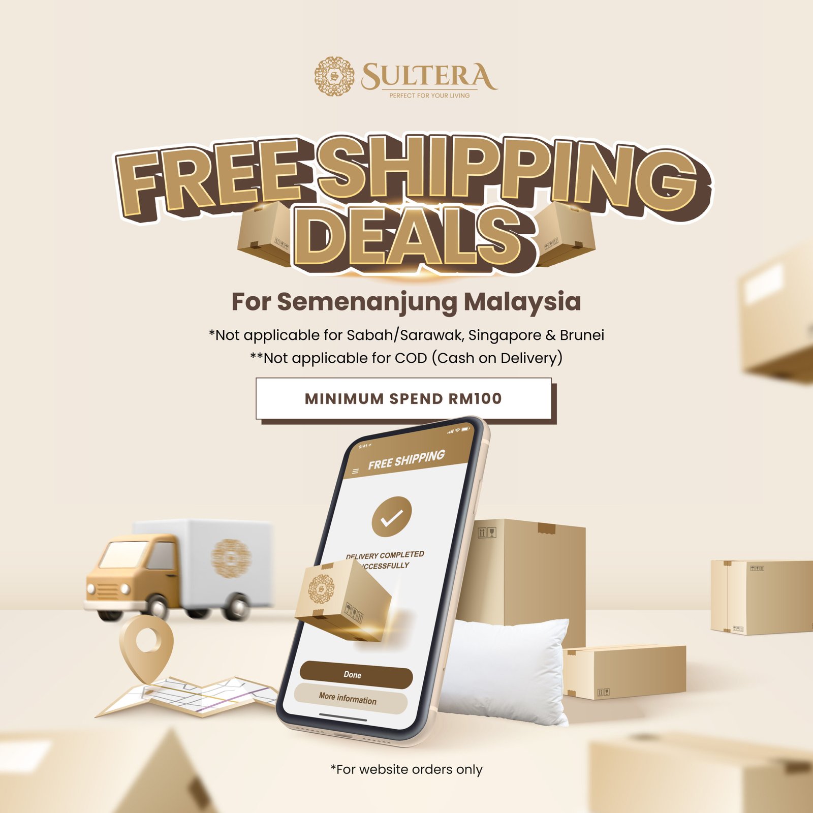 Free Shipping RM100