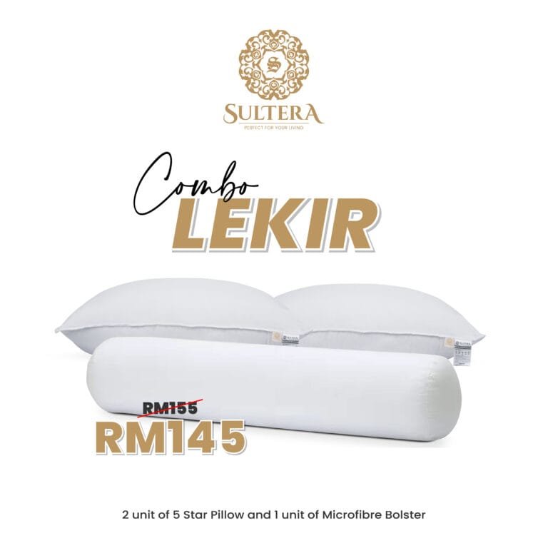 Combo Lekir : 2 Pieces 5 Star Pillow + 1 Piece Bolster