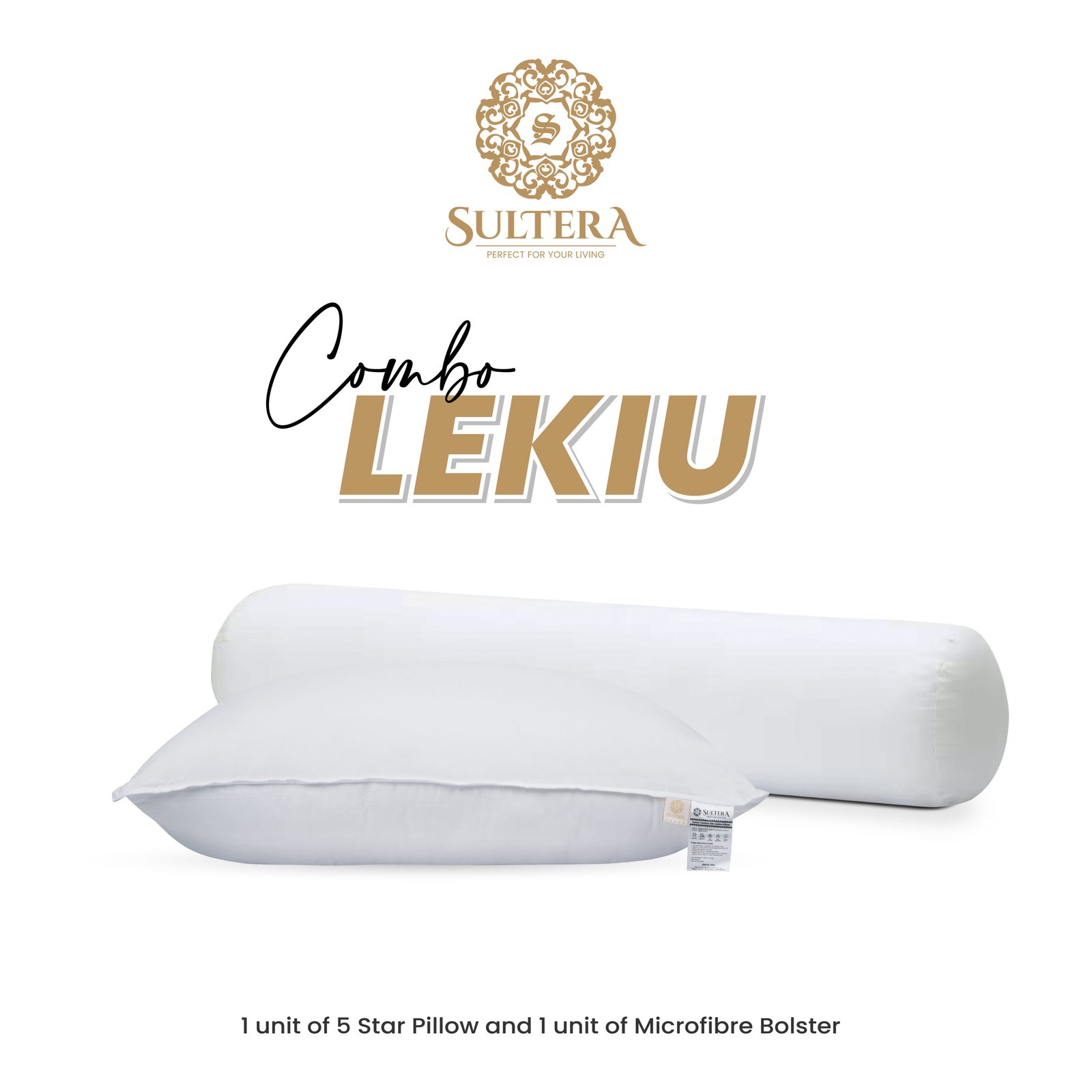 Combo Lekiu : 1 Piece 5 Star Pillow + 1 Piece Bolster