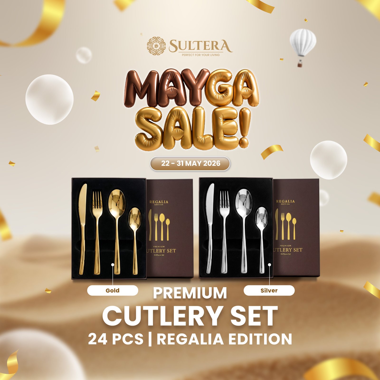 Combo SANTAP 24pcs Regalia with Stand