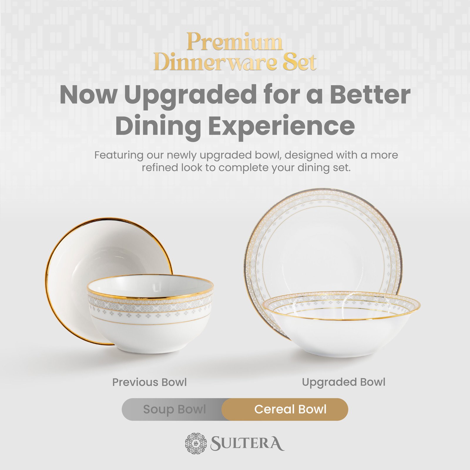 Premium 24Pcs Dinnerware Set Songket - Image 4